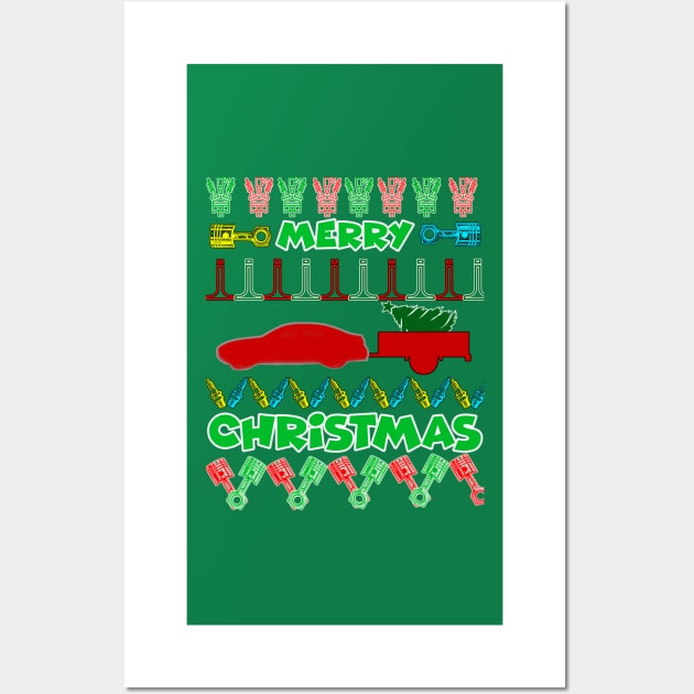 Merry chrismas, car guy, car enthusiast merry chrismas Wall Art by CarEnthusast